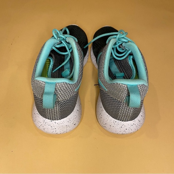 Nike Black Grey Gradient Mint Splatter Heel Roshe One Sneakers Shoes Size 6 - Picture 6 of 8